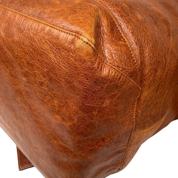 Balenciaga Brown Lambskin Leather Courier XL Shoulder Bag - Picture 6 of 16